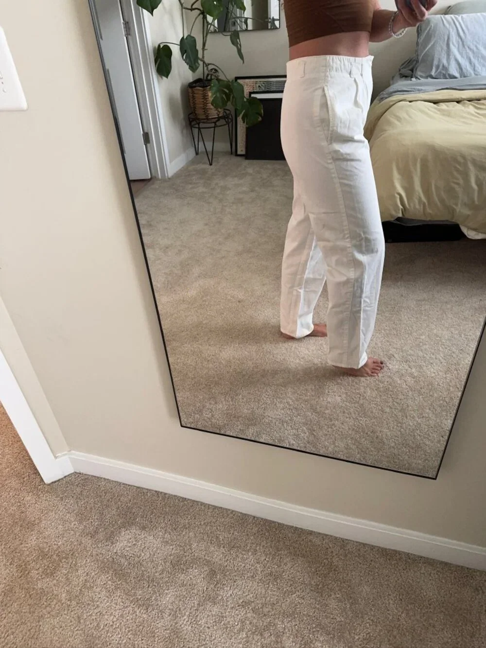 Vintage Brittania White Pleated Trousers Size 34